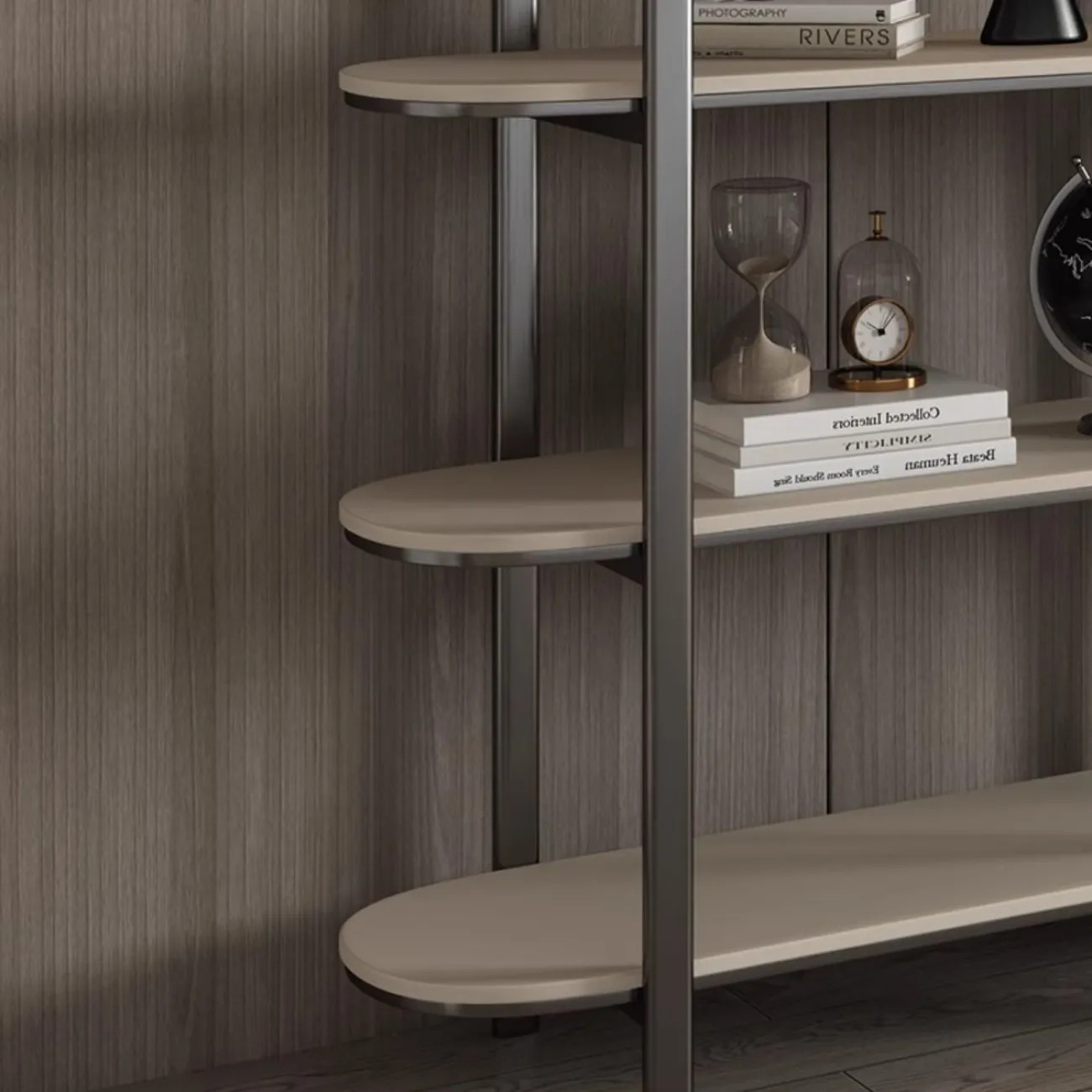 Роскошная книжная полка полка из нержавеющей стали HappyF 36584-29