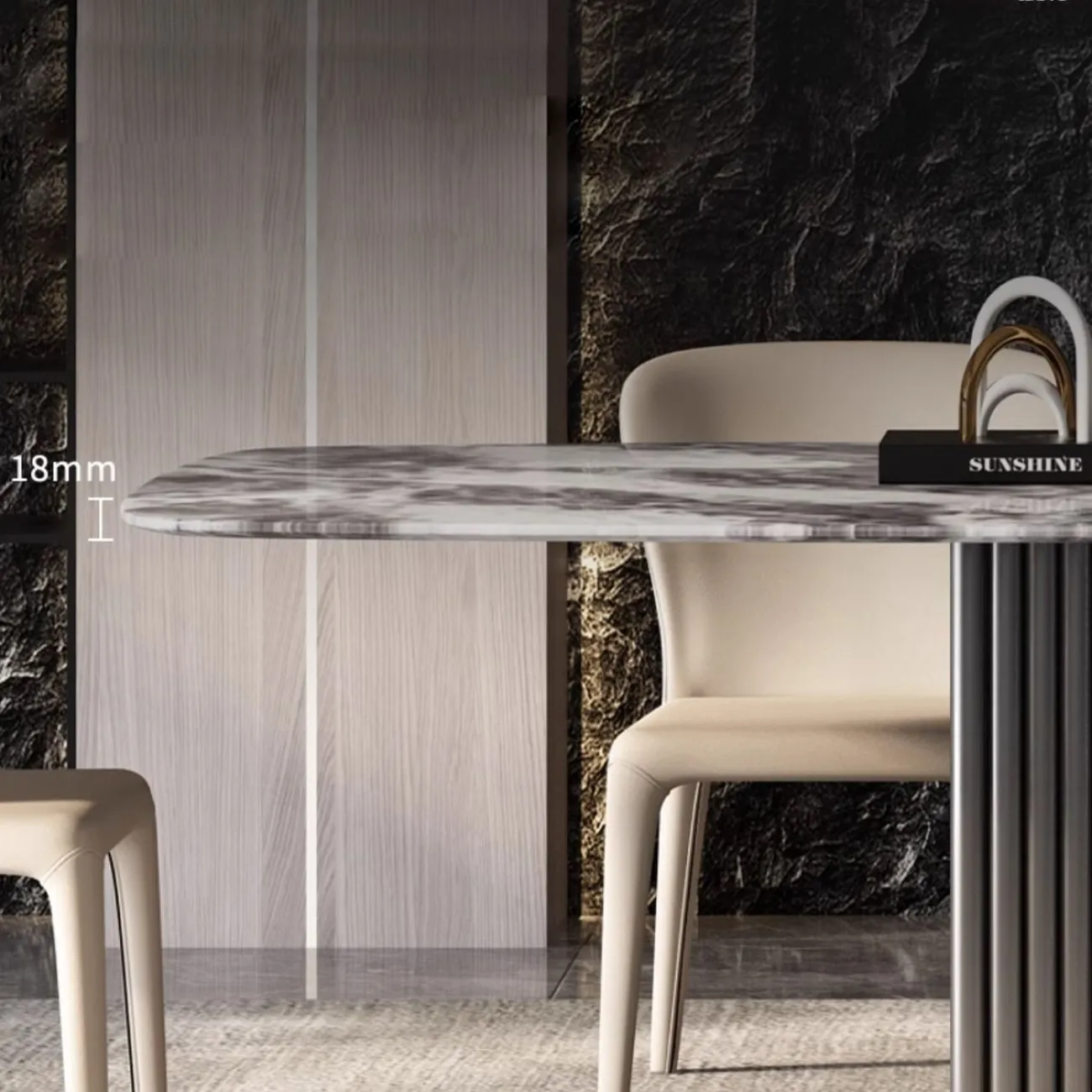 Роскошный каменный обеденный стол HappyF 36585-29