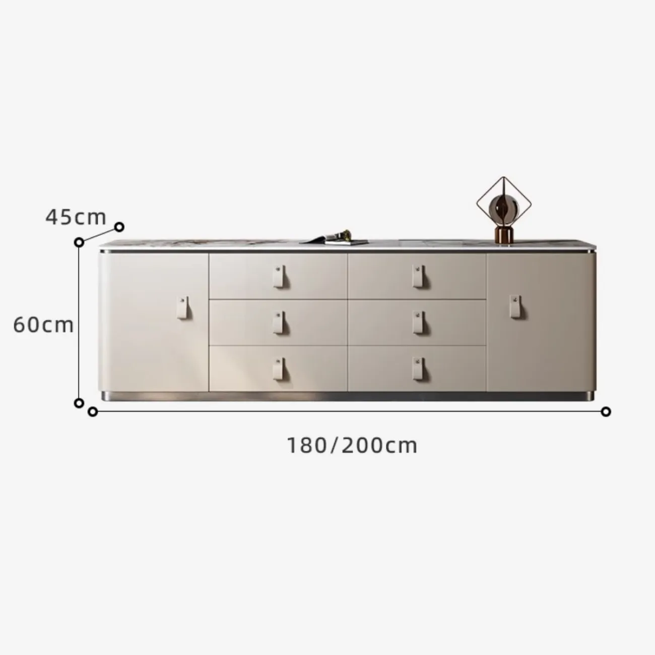 Роскошный кожаный ТВ-шкаф HappyF 36586-29