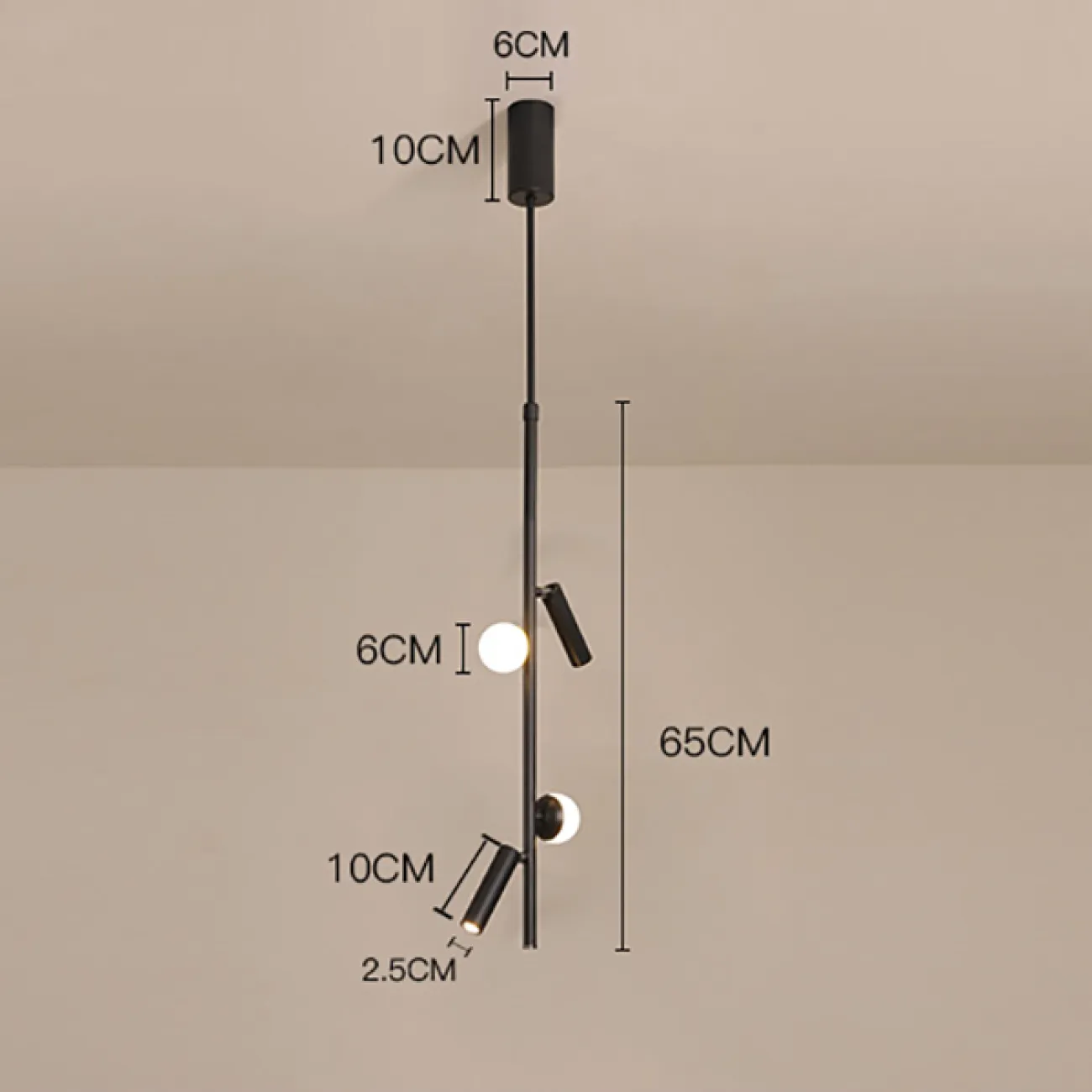 Потолочный светильник SNOTRA L4 Black 3000К от ImperiumLoft