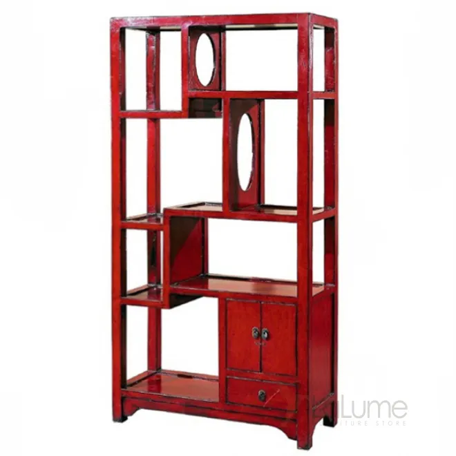 Красный китайский стеллаж countless treasures от LaLume