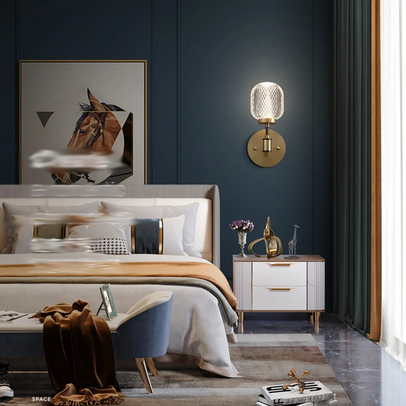 Настенный светильник LUARA WALL B G от ImperiumLoft