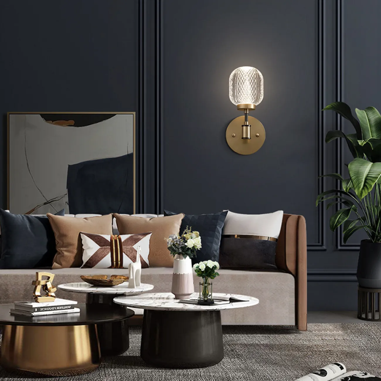 Настенный светильник LUARA WALL B G от ImperiumLoft