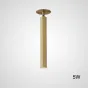 Встроенный потолочный точечный светильник с поворотным плафоном LINO C H36 Brass 5W