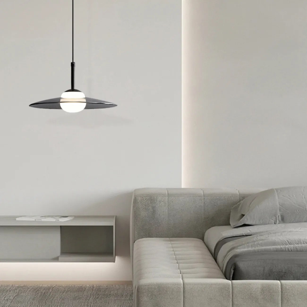 Готовая комбинация светодиодных светильников в виде композиции из трех светящихся шаров и дисковидных рассеивателей GISSUR TRIO