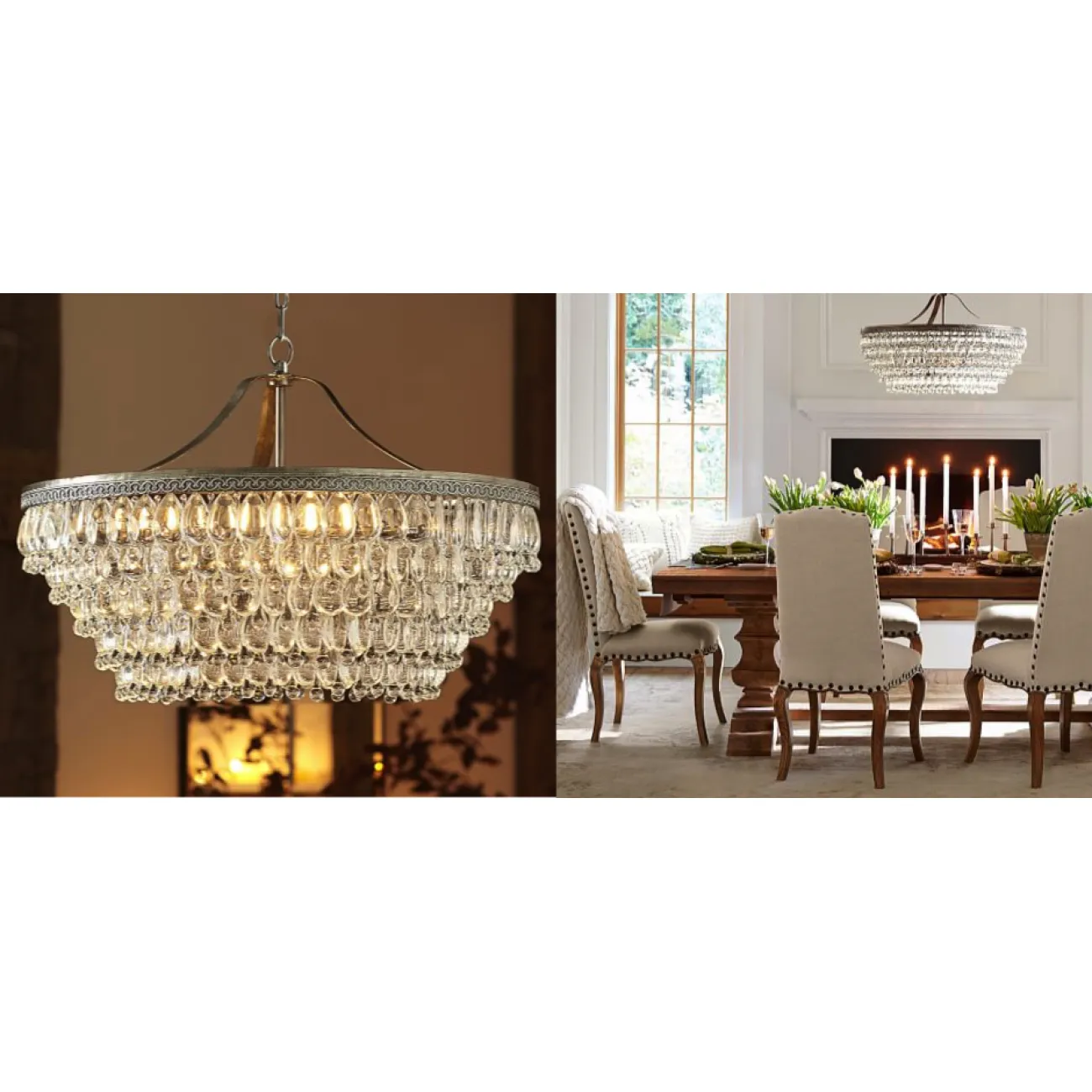 Люстра Clarissa Glass Drop Petite Round Chandelier от LaLume