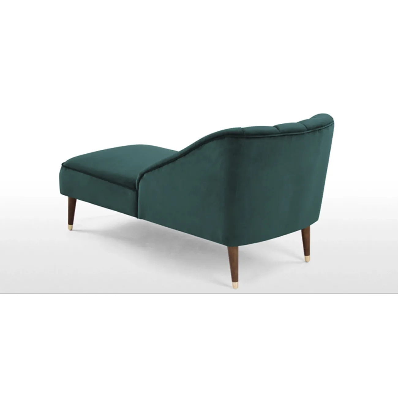 Кушетка Chaise Longue, Peacock Blue Velvet от LaLume