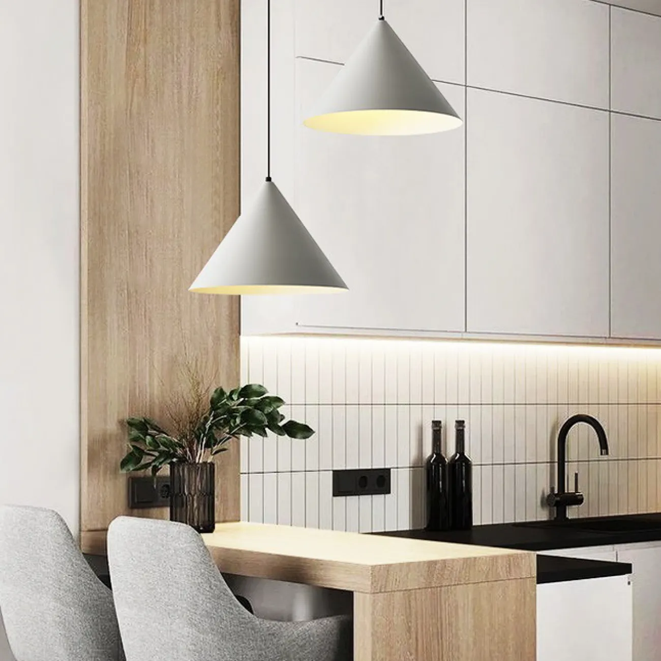 Подвесной светильник IDEA D25 Grey от ImperiumLoft