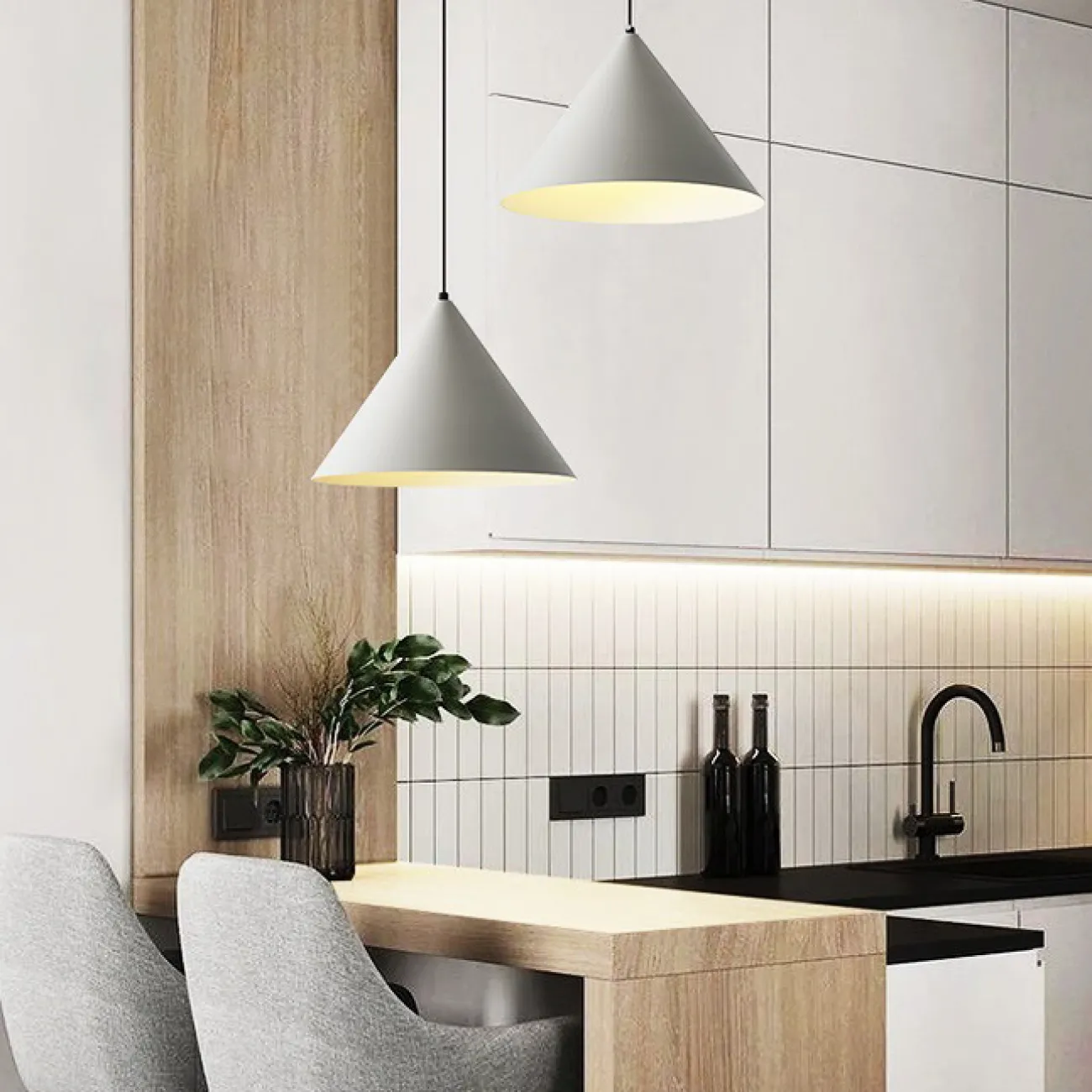 Подвесной светильник IDEA D25 White от ImperiumLoft