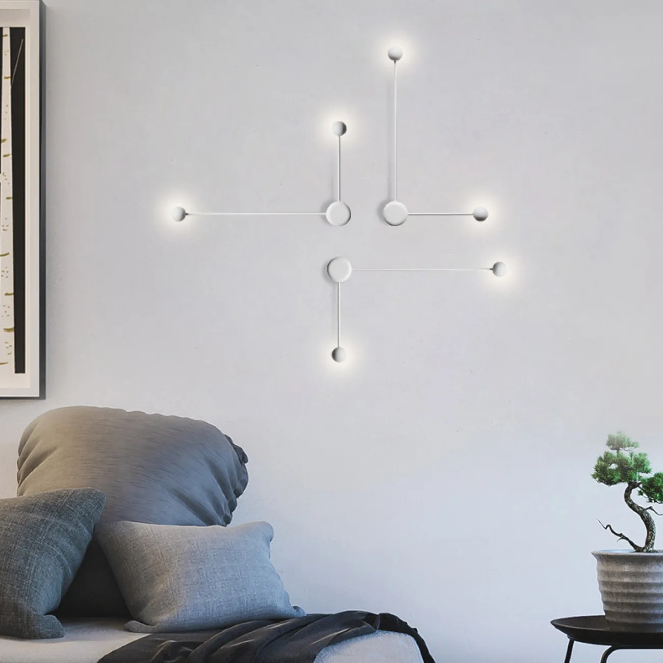 Бра Pin Wall Light A Black от ImperiumLoft
