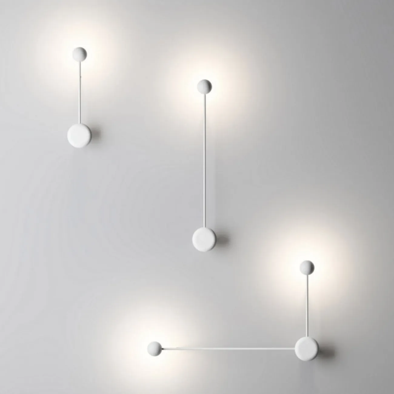Бра Pin Wall Light C White от ImperiumLoft