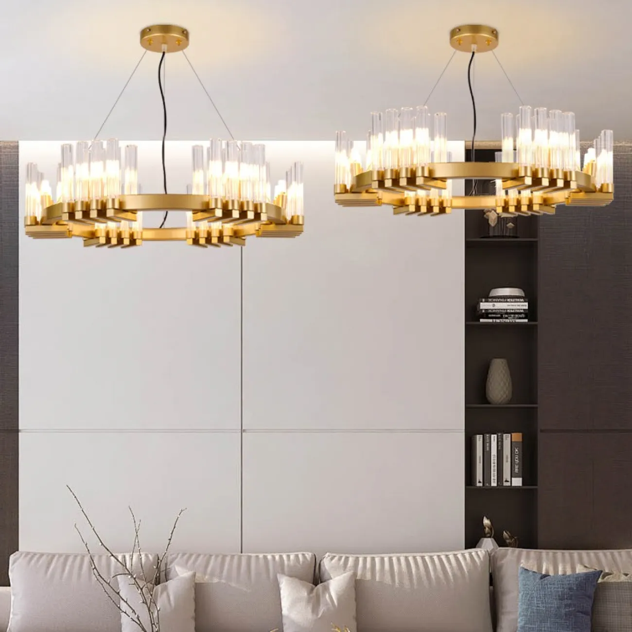 Подвесная люстра FOUNTAIN D60 Gold от ImperiumLoft