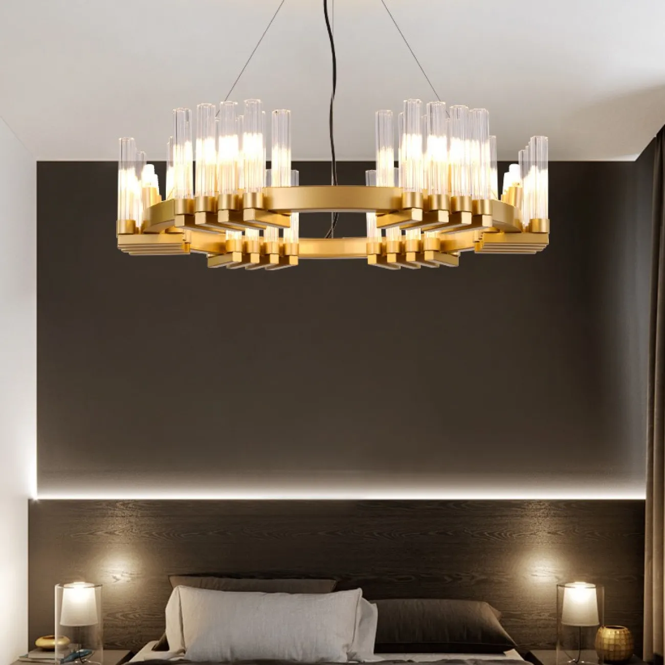 Подвесная люстра FOUNTAIN D60 Gold от ImperiumLoft