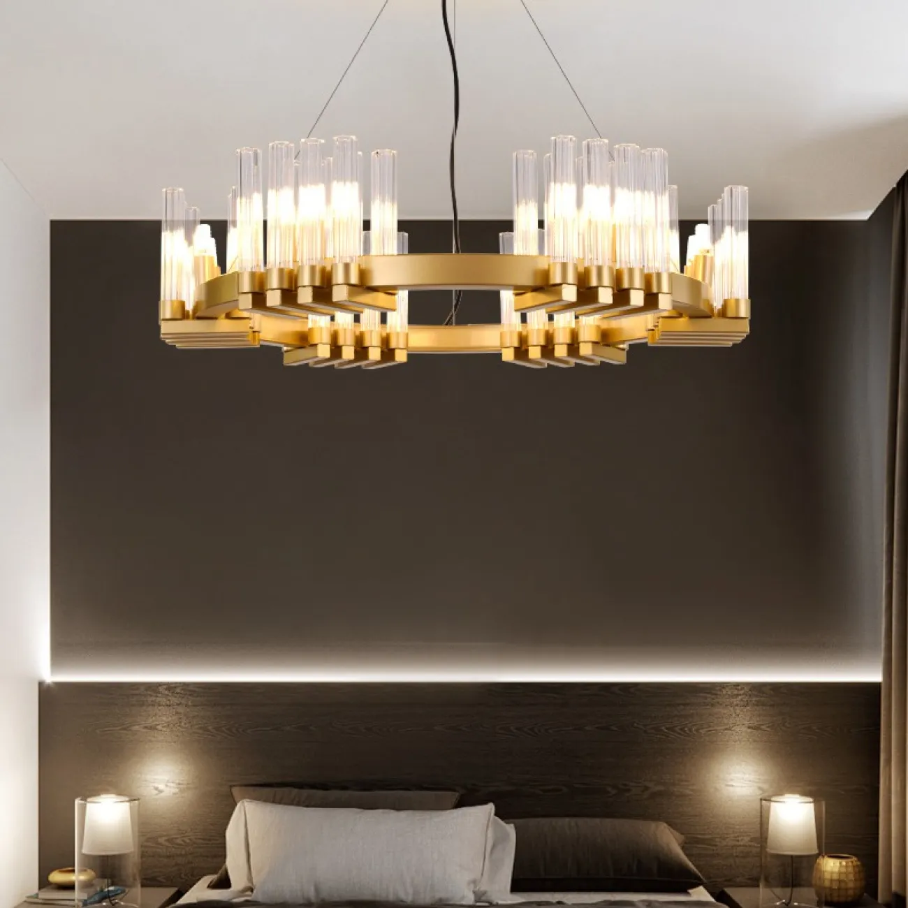 Подвесная люстра FOUNTAIN D60 Black от ImperiumLoft