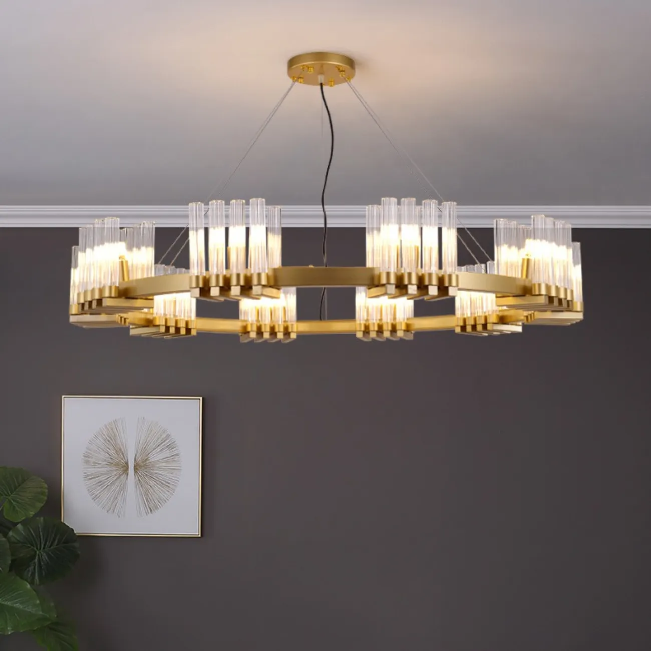 Подвесная люстра FOUNTAIN D60 Gold от ImperiumLoft