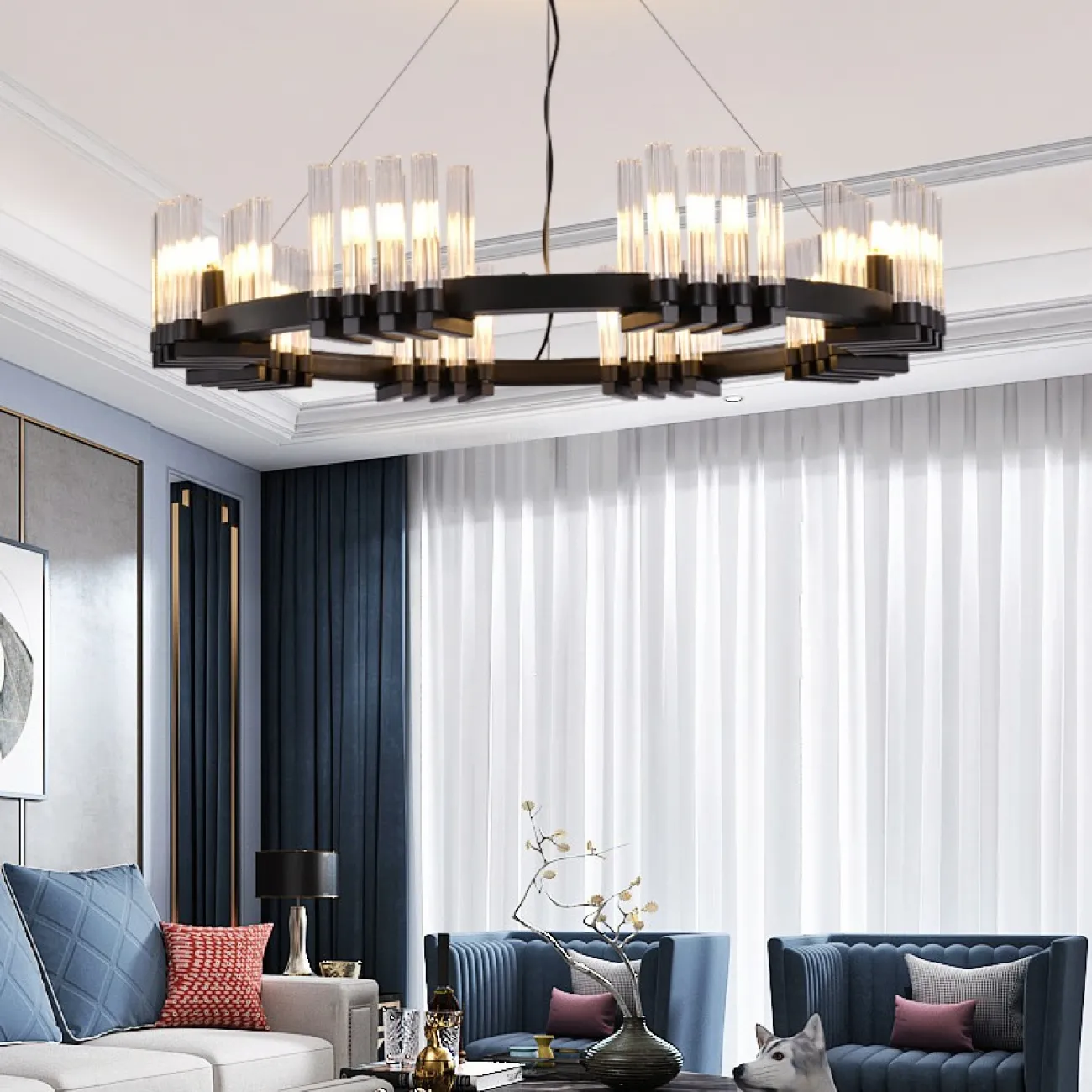 Подвесная люстра FOUNTAIN D60 Gold от ImperiumLoft