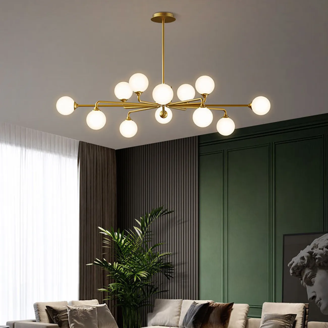 Потолочная люстра PROTON L6 Brass от ImperiumLoft