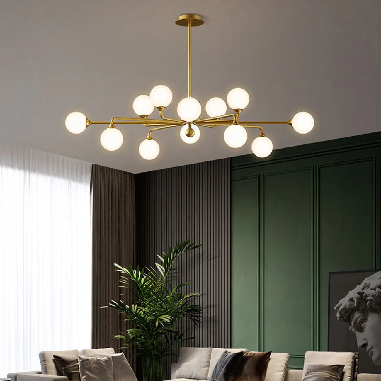 Потолочная люстра PROTON L6 Brass от ImperiumLoft