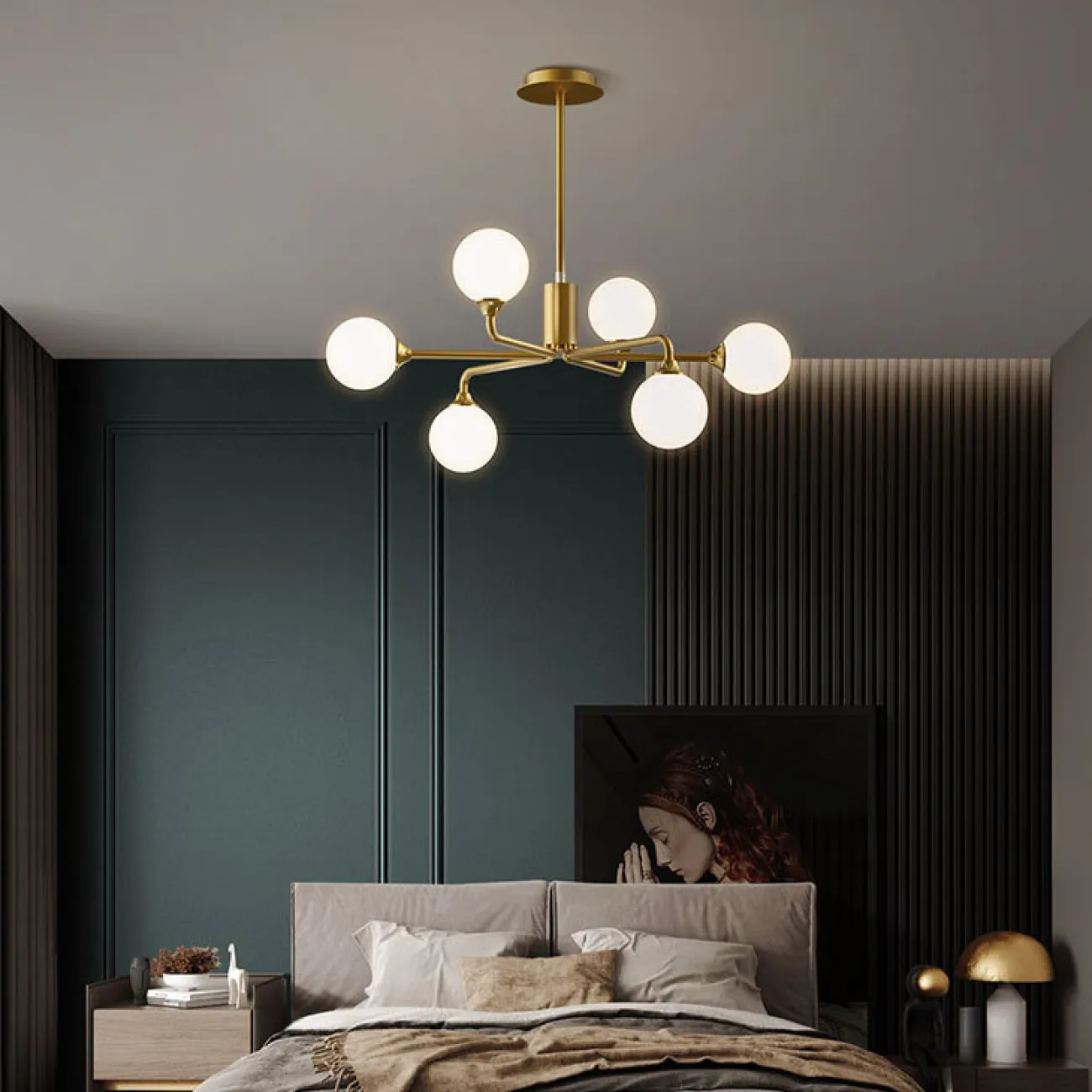 Потолочная люстра PROTON L6 Brass от ImperiumLoft