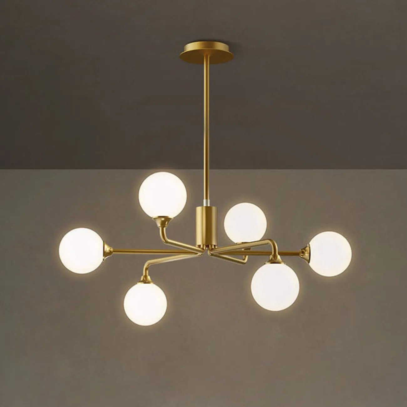 Потолочная люстра PROTON L6 Brass от ImperiumLoft