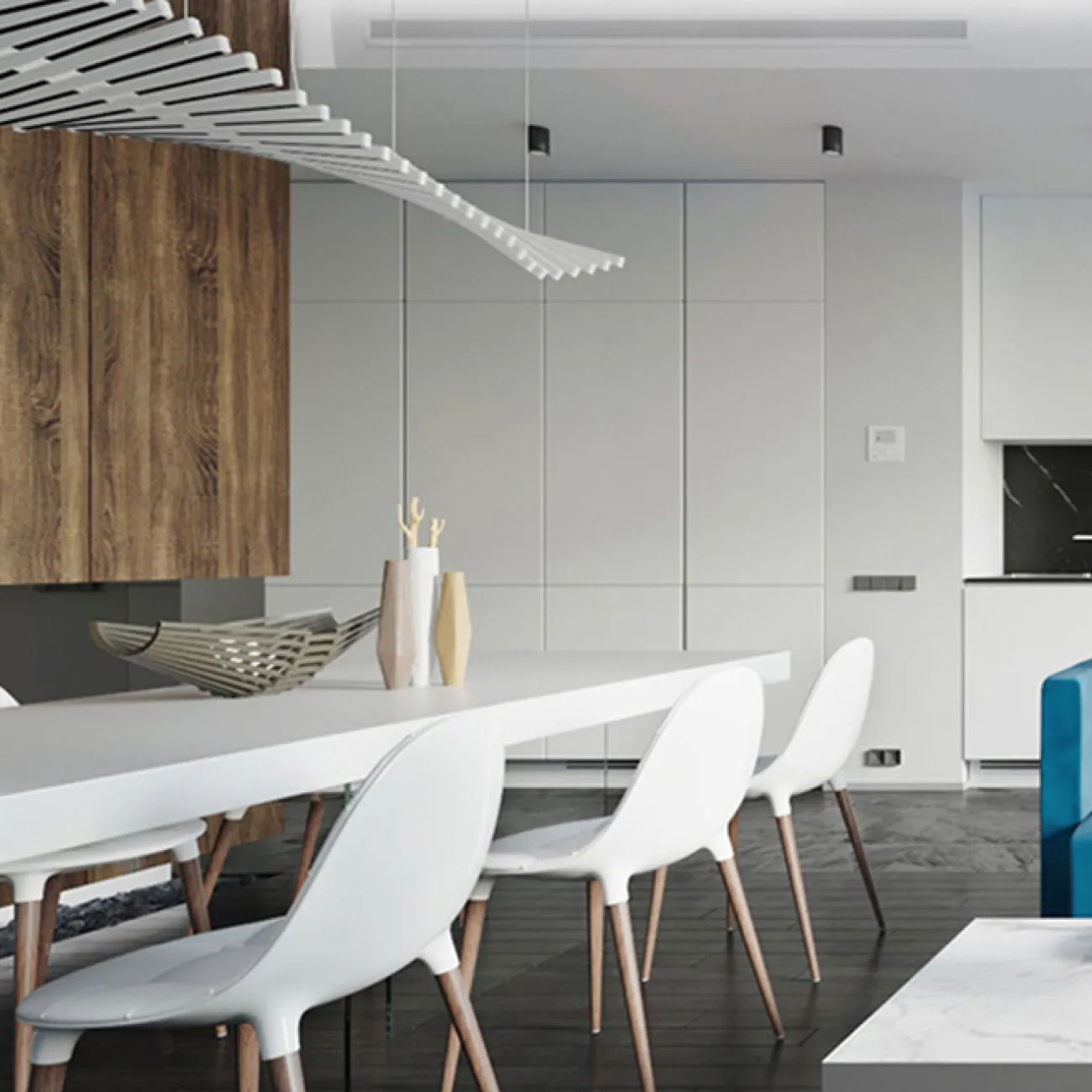 Подвесной светильник RITHM L93 White от ImperiumLoft