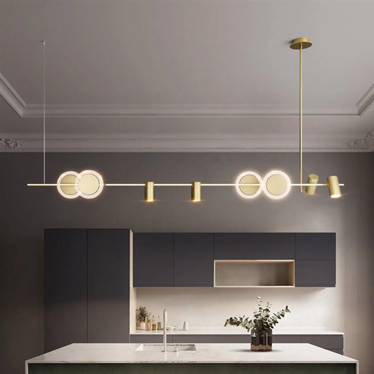 Подвесной светильник HELVIG Brass от ImperiumLoft