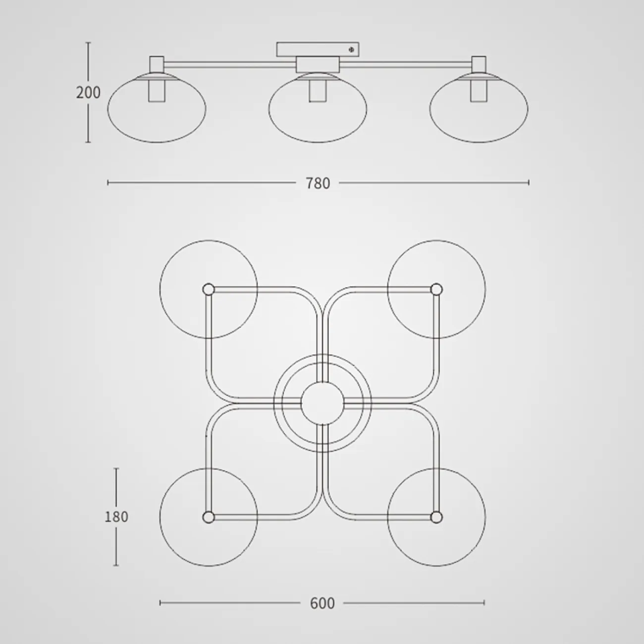 Люстра Champignon Flushmount от ImperiumLoft