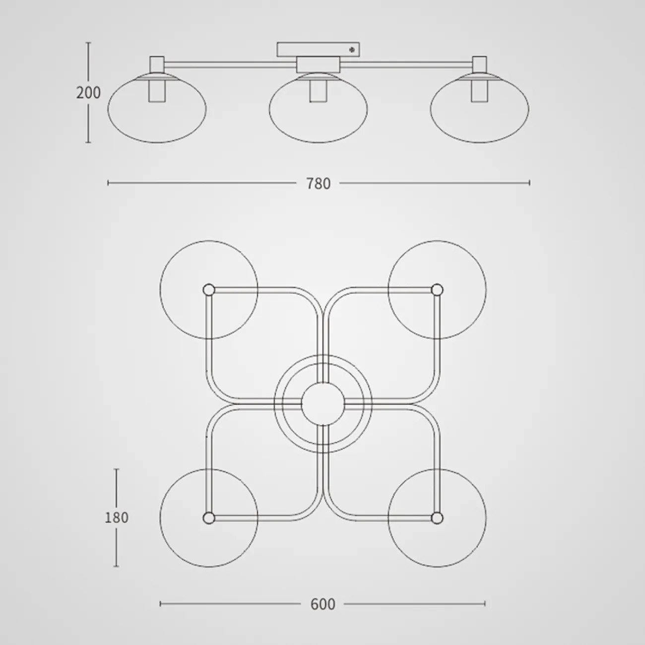 Люстра Champignon Flushmount от ImperiumLoft