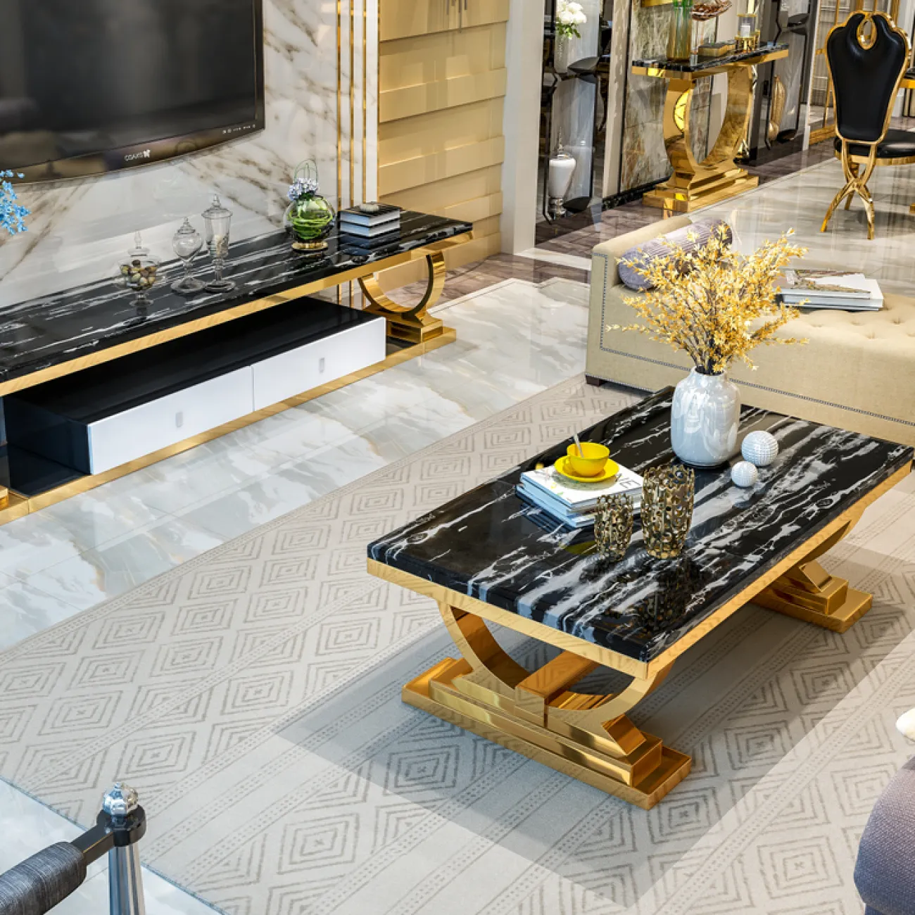 Дизайнерский журнальный столик LaLume-AP00237 Дизайнерский журнальный столик LaLume-AP00237