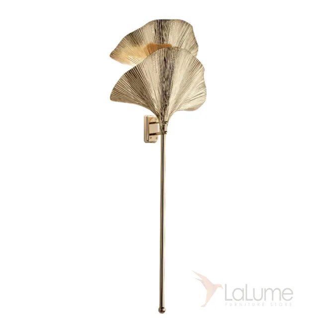 Бра золотые листья пальмы Wall Lamp two palm leaves