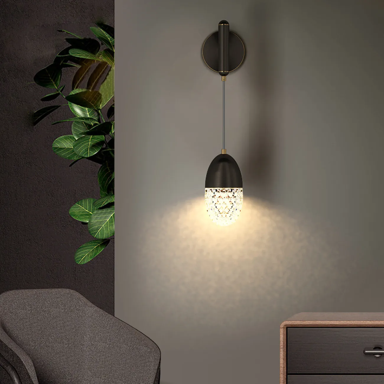 Настенный светильник GRAPE WALL Black от ImperiumLoft