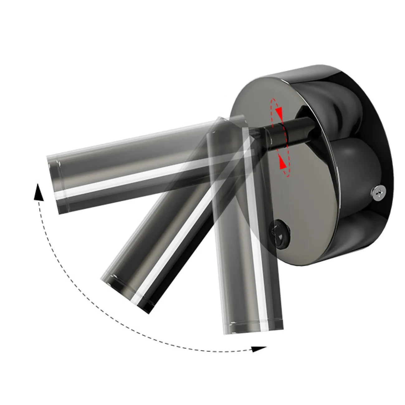 Серия настенных светодиодных светильников с цилиндрическим корпусом и дополнительным вращающимся спотом FEDDE B WALL C 3000К