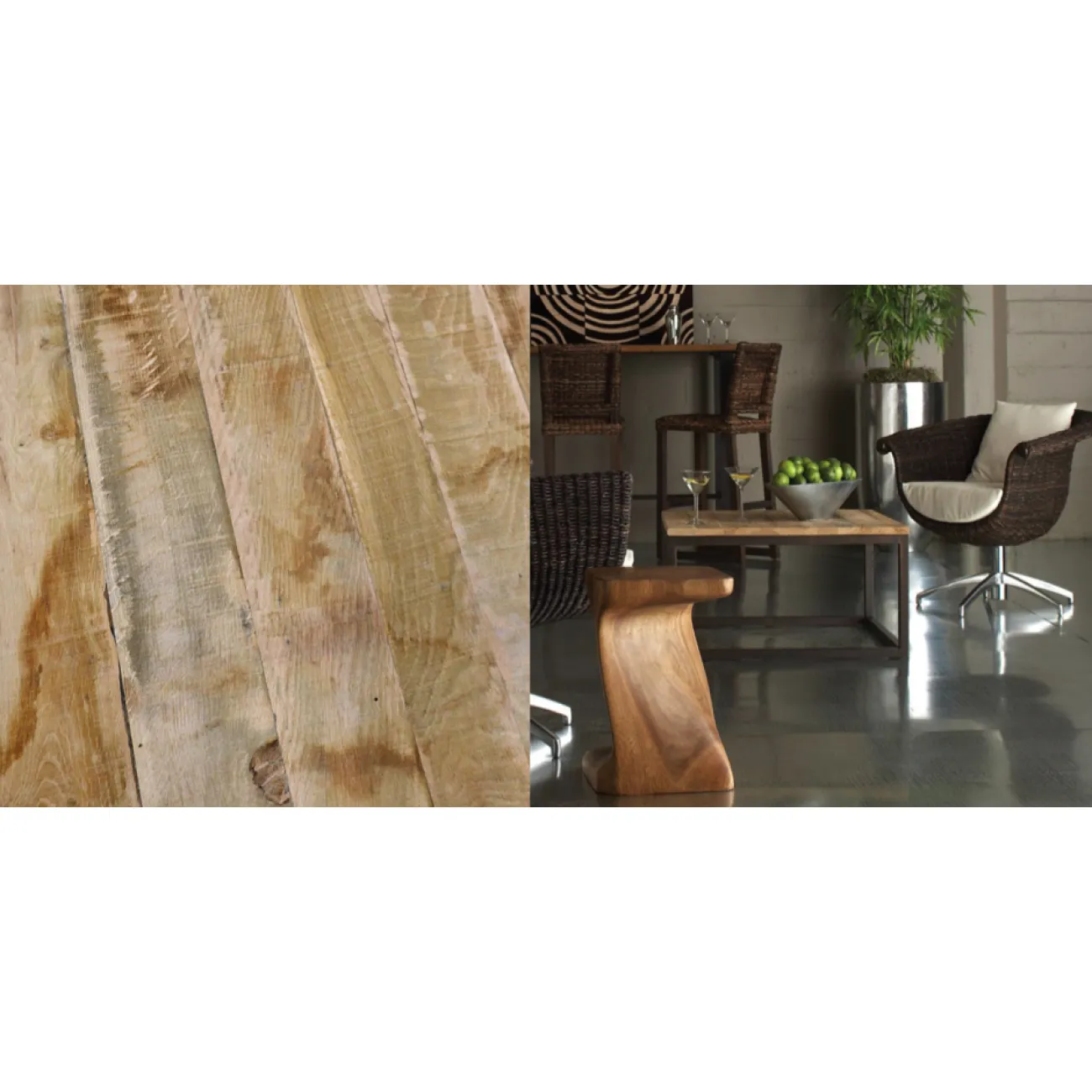 Журнальный стол Industrial Loft Reclaimed Wood Coffee Table от LaLume