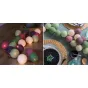 Гирлянда хлопковые фонарики Сotton Ball Forest Fruit