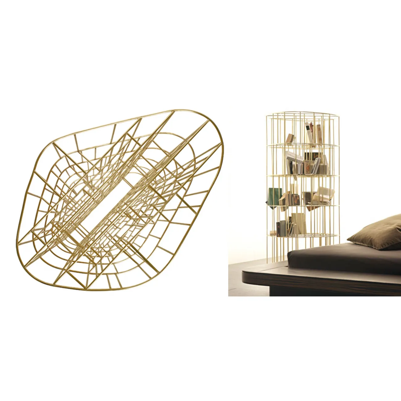 Стеллаж CECCOTTI Bibliotheque Golden Сage от LaLume
