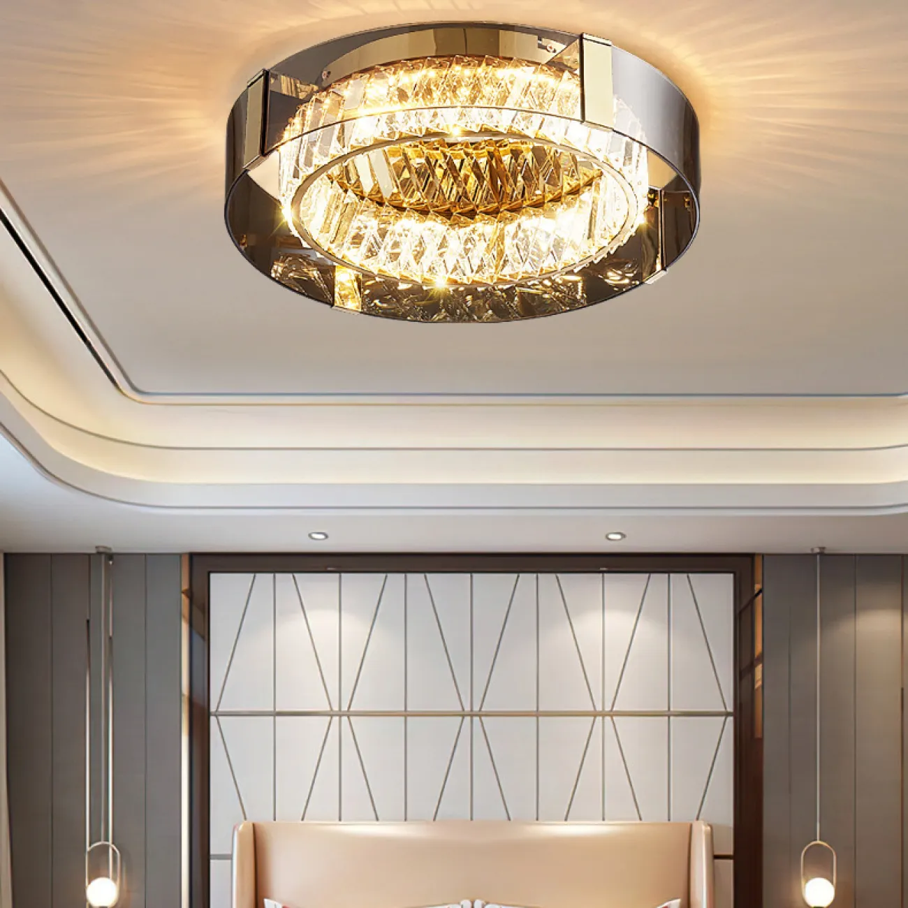 Потолочная люстра PERSEY D60 Amber Трехцветный свет от ImperiumLoft