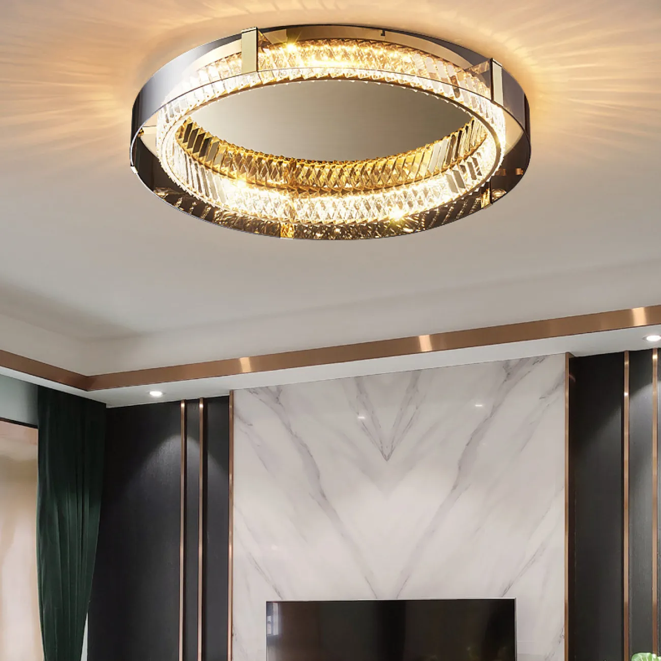 Потолочная люстра PERSEY D60 Amber Трехцветный свет от ImperiumLoft