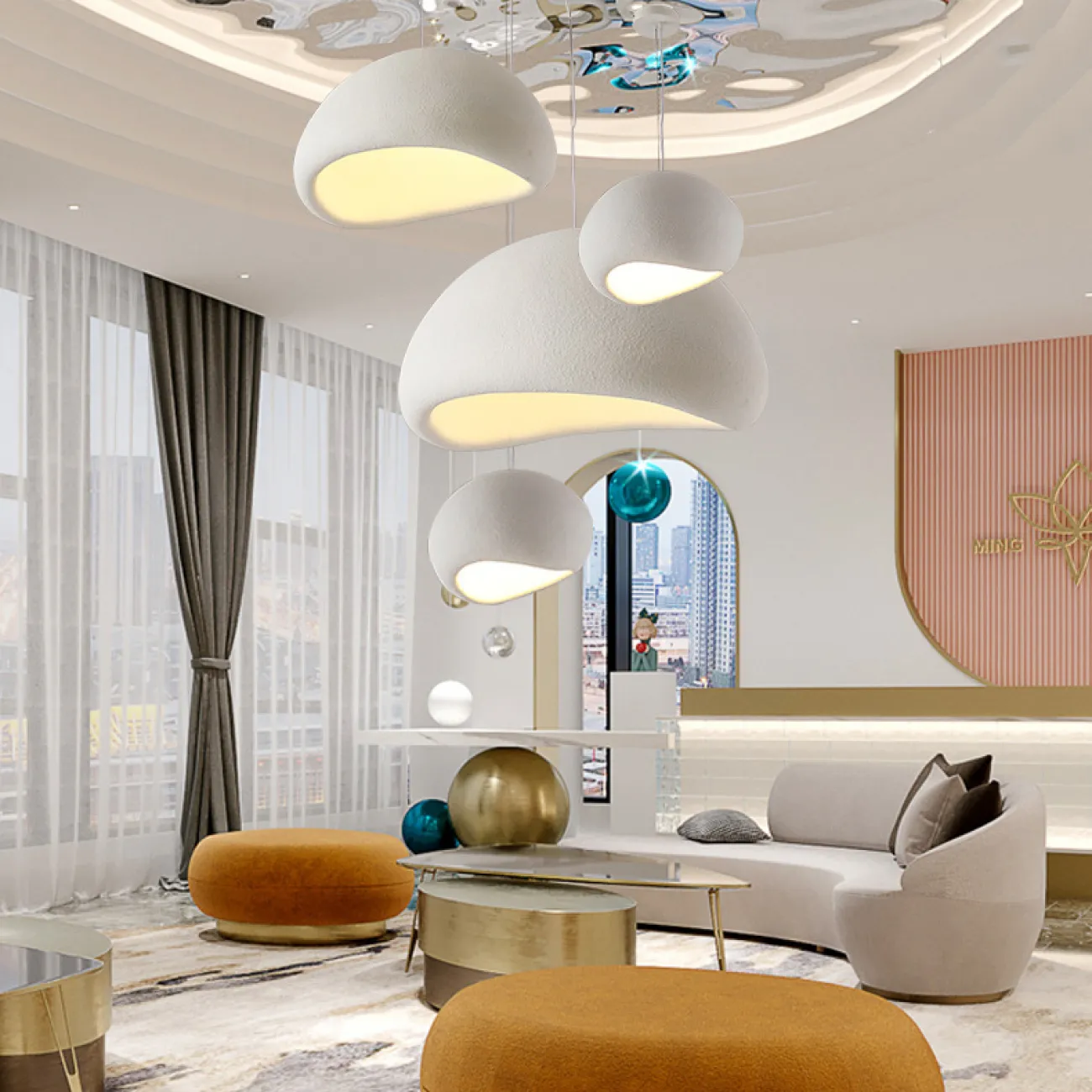 Подвесная люстра CEMENCLOUD A D60 Grey от ImperiumLoft