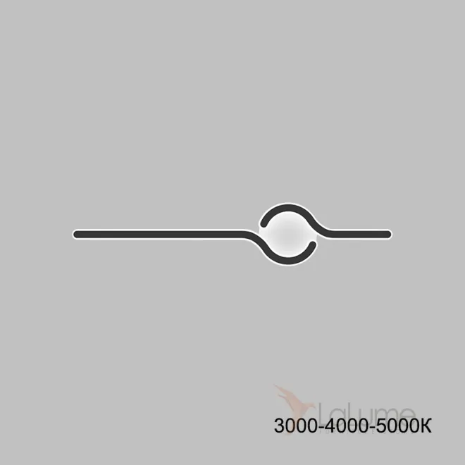 Серия настенных светодиодных светильников с двумя изогнутыми элементами на круглом креплении HARTO H80 Трехцветный свет