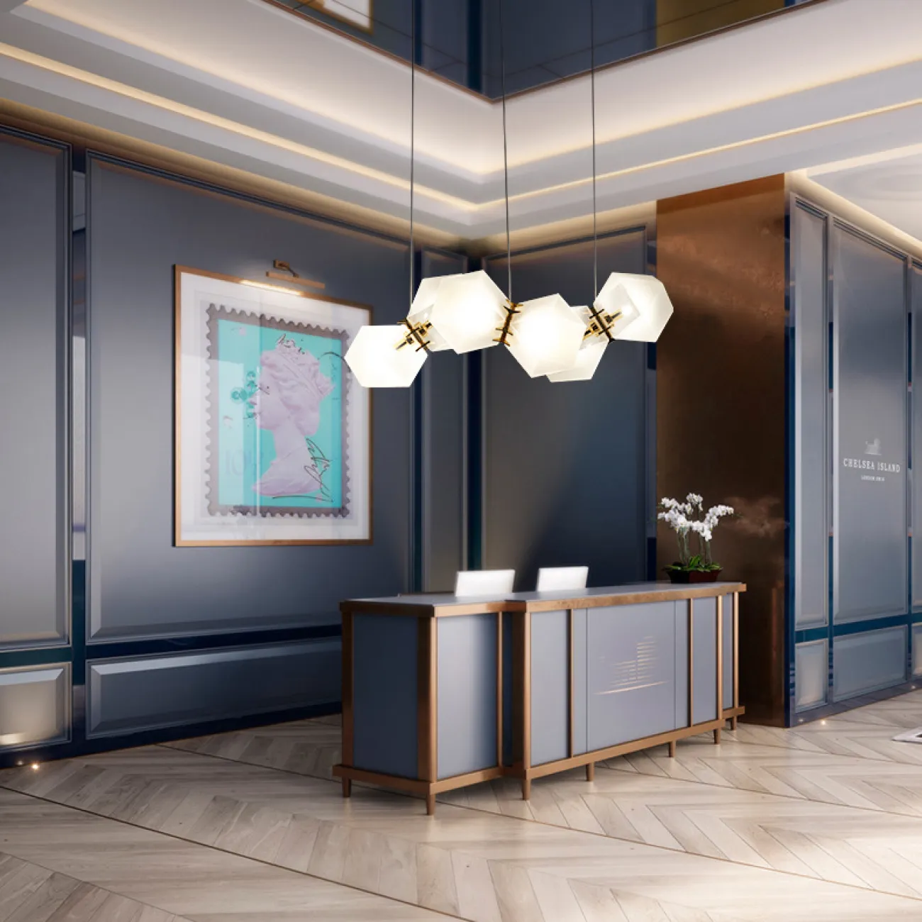 Люстра Gabriel Scott  Welles Glass L8 от ImperiumLoft