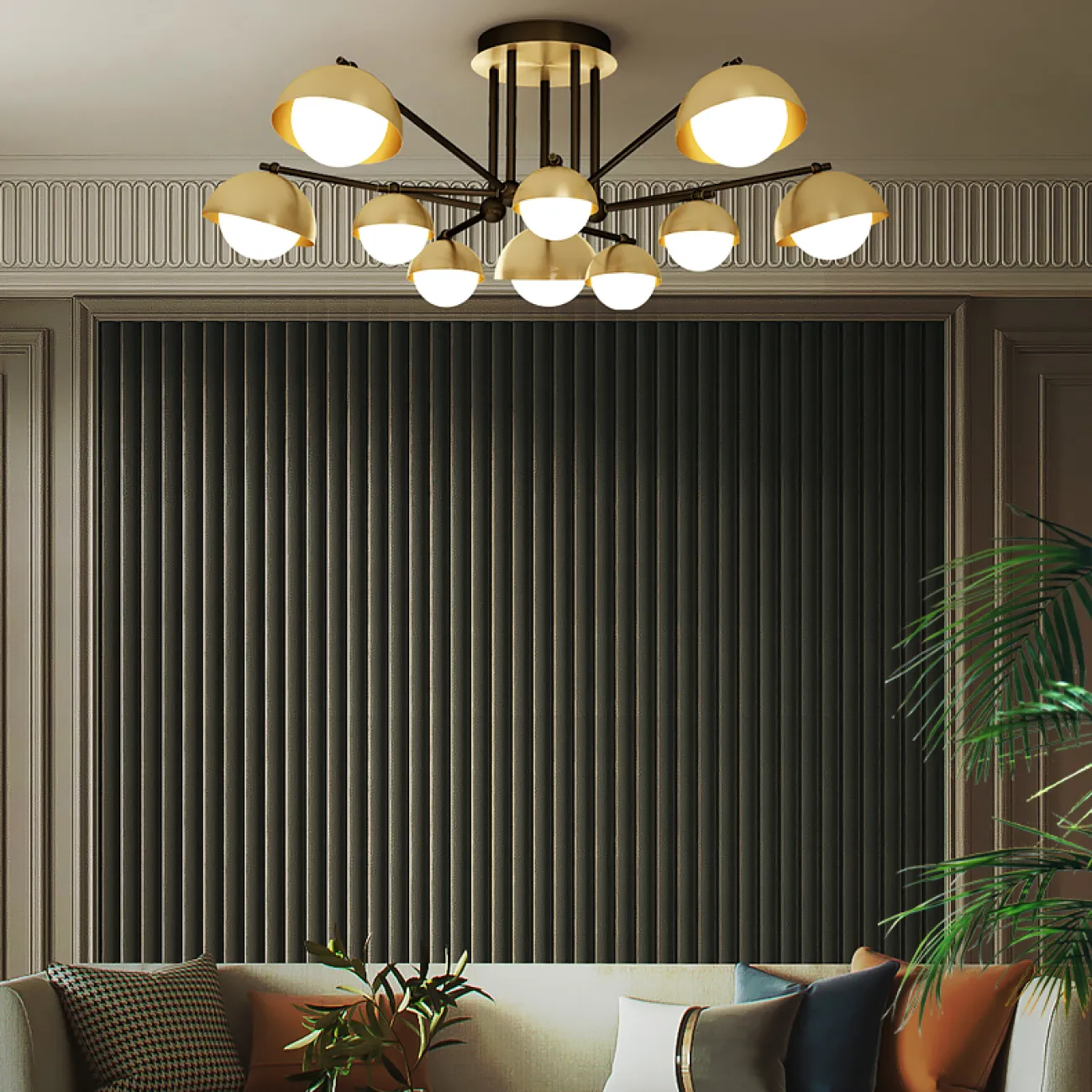 Потолочная люстра FABIANA L10 Brass от ImperiumLoft