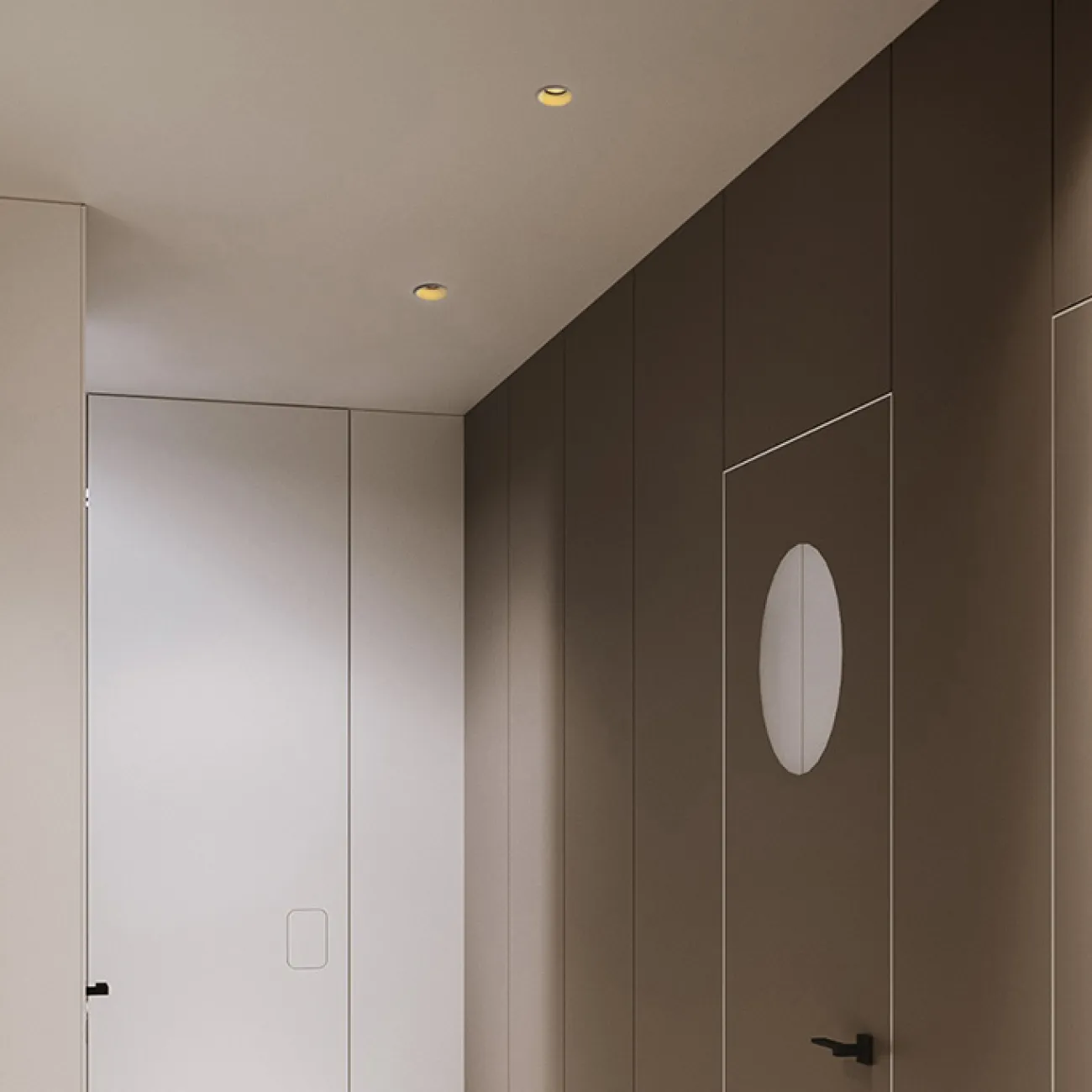 Встраиваемый светодиодный светильник круглой формы в минималистичном дизайне с узкой окантовкой ANTA