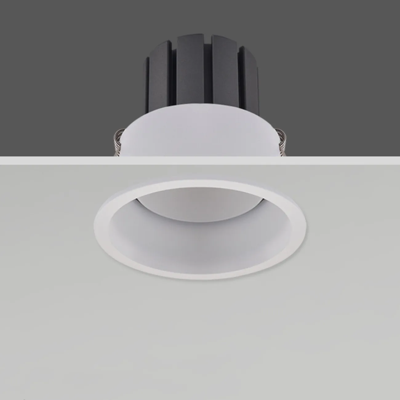 Встраиваемый светодиодный светильник круглой формы в минималистичном дизайне с узкой окантовкой ANTA