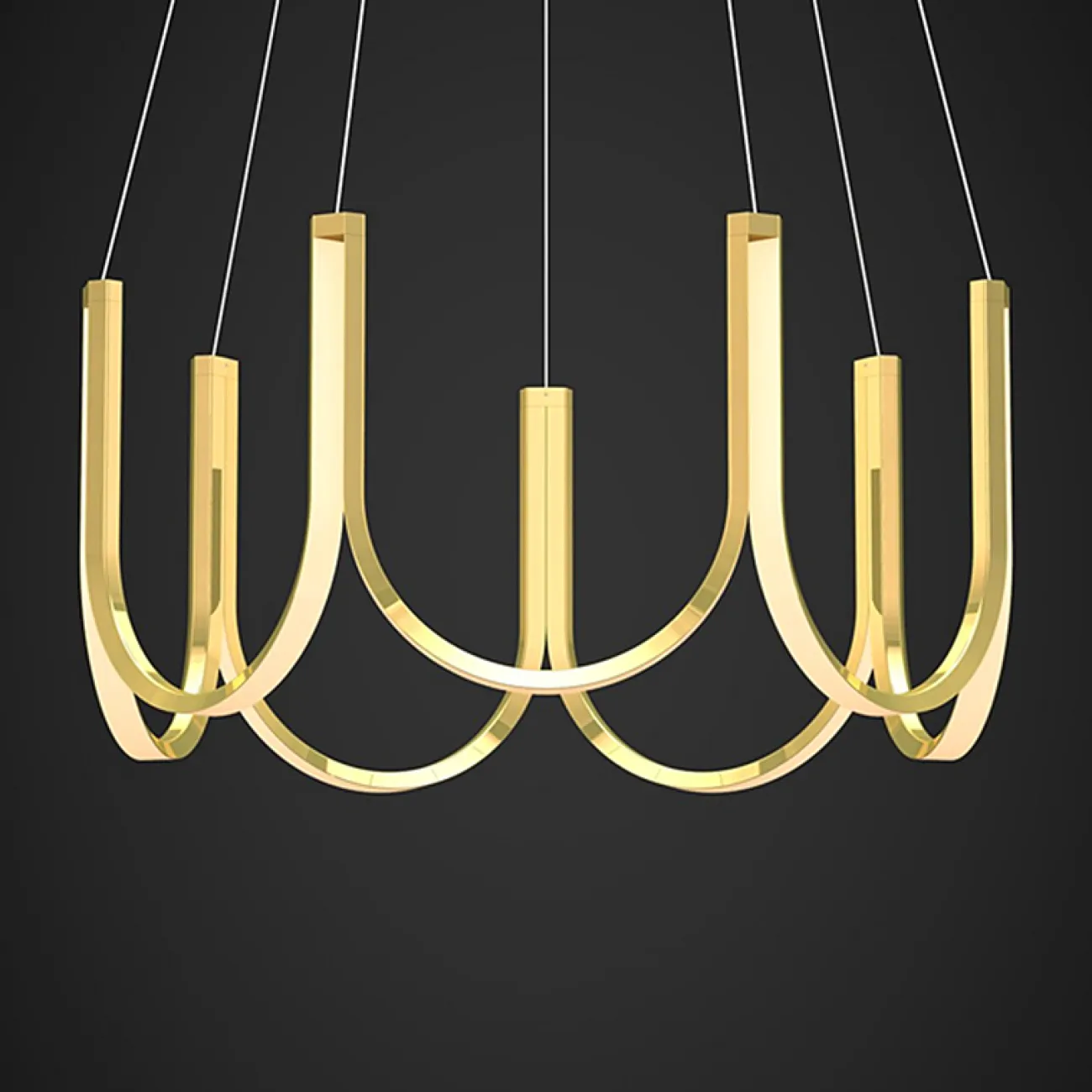 Подвесная люстра U-SERIES for Arpel D80 Gold от ImperiumLoft