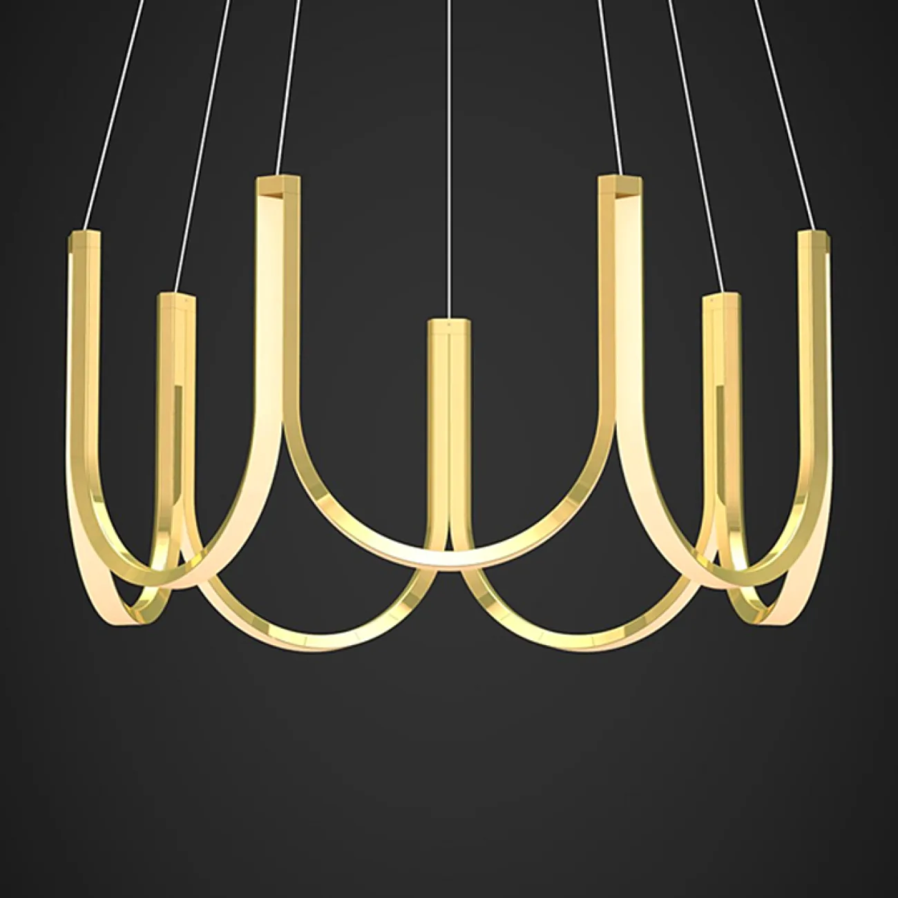 Подвесная люстра U-SERIES for Arpel D80 Gold от ImperiumLoft Подвесная люстра U-SERIES for Arpel D80 Gold от ImperiumLoft