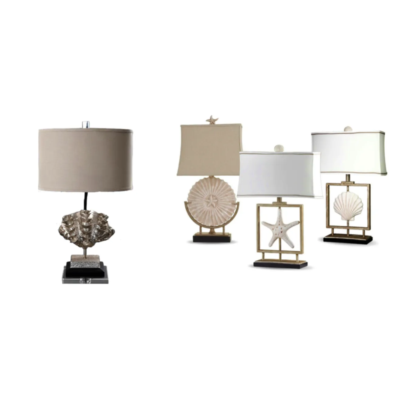 Настольная лампа Серебряная ракушка от LaLume