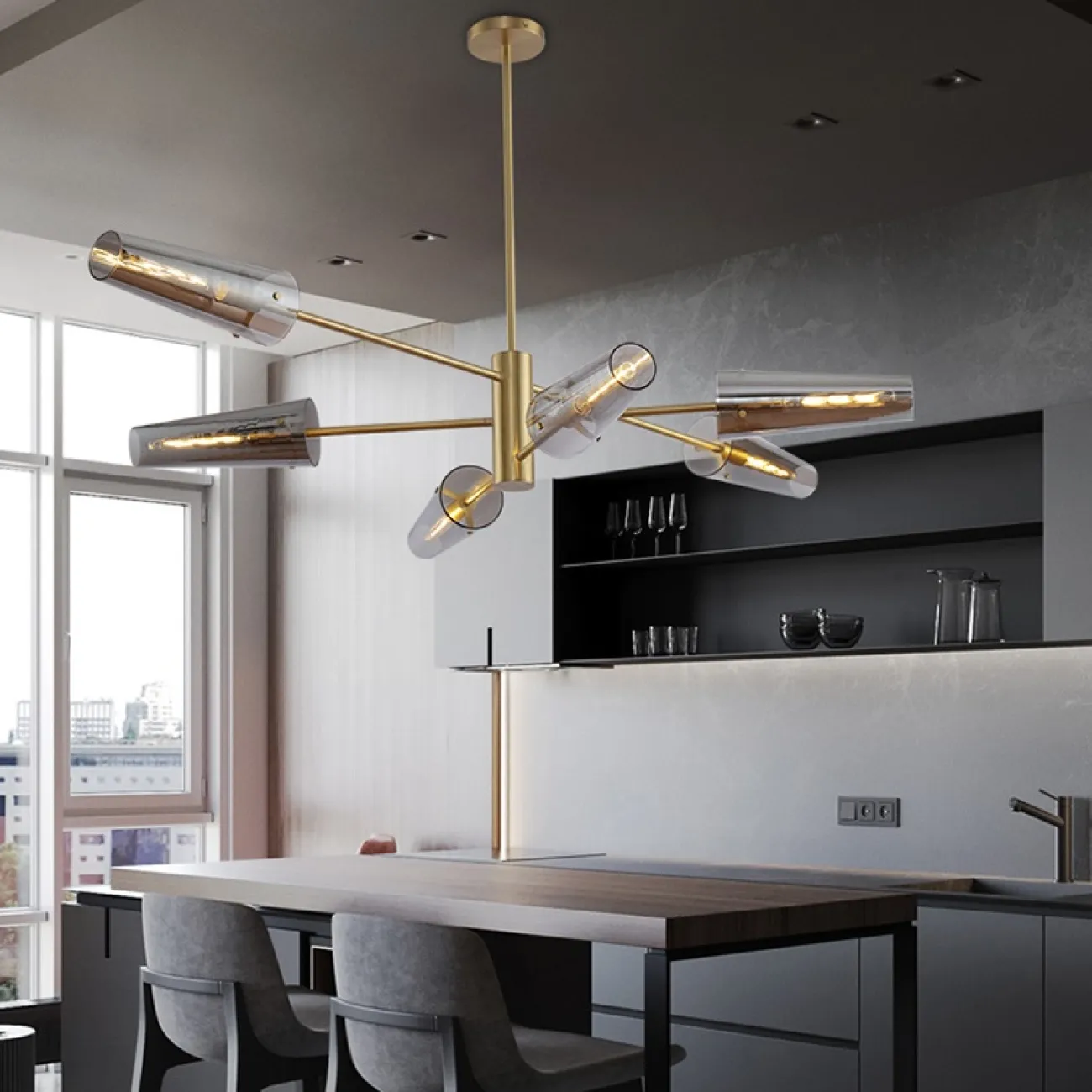 Люстра на штанге SELDIS от ImperiumLoft