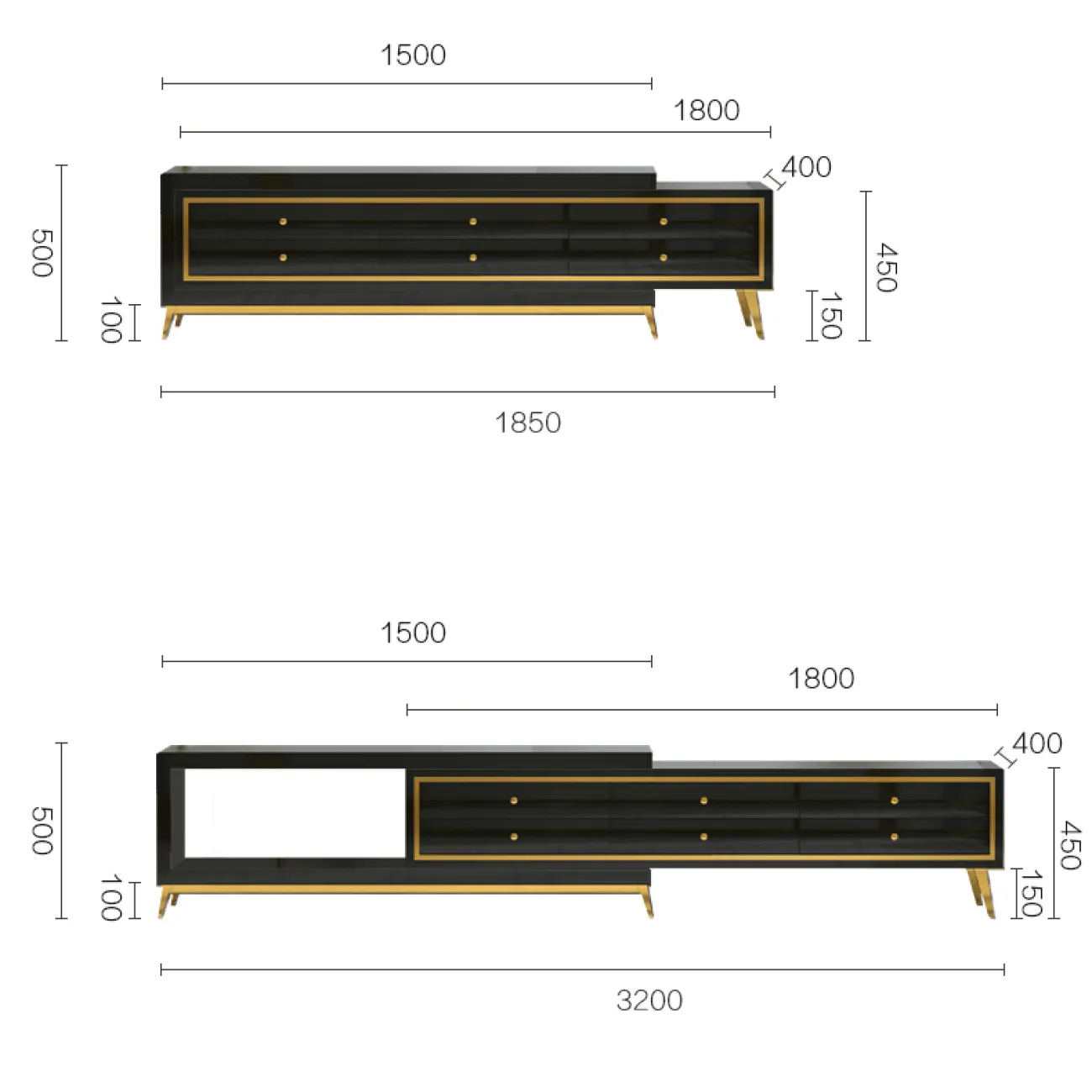 Дизайнерский комод под ТВ LaLume-TV00117