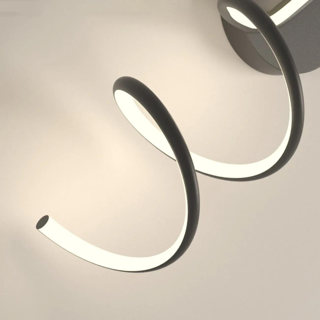 Серия настенных светодиодных светильников с вытянутым трубчатым плафоном спиралевидной формы DAMARIS WALL H50 White Трехцветный свет