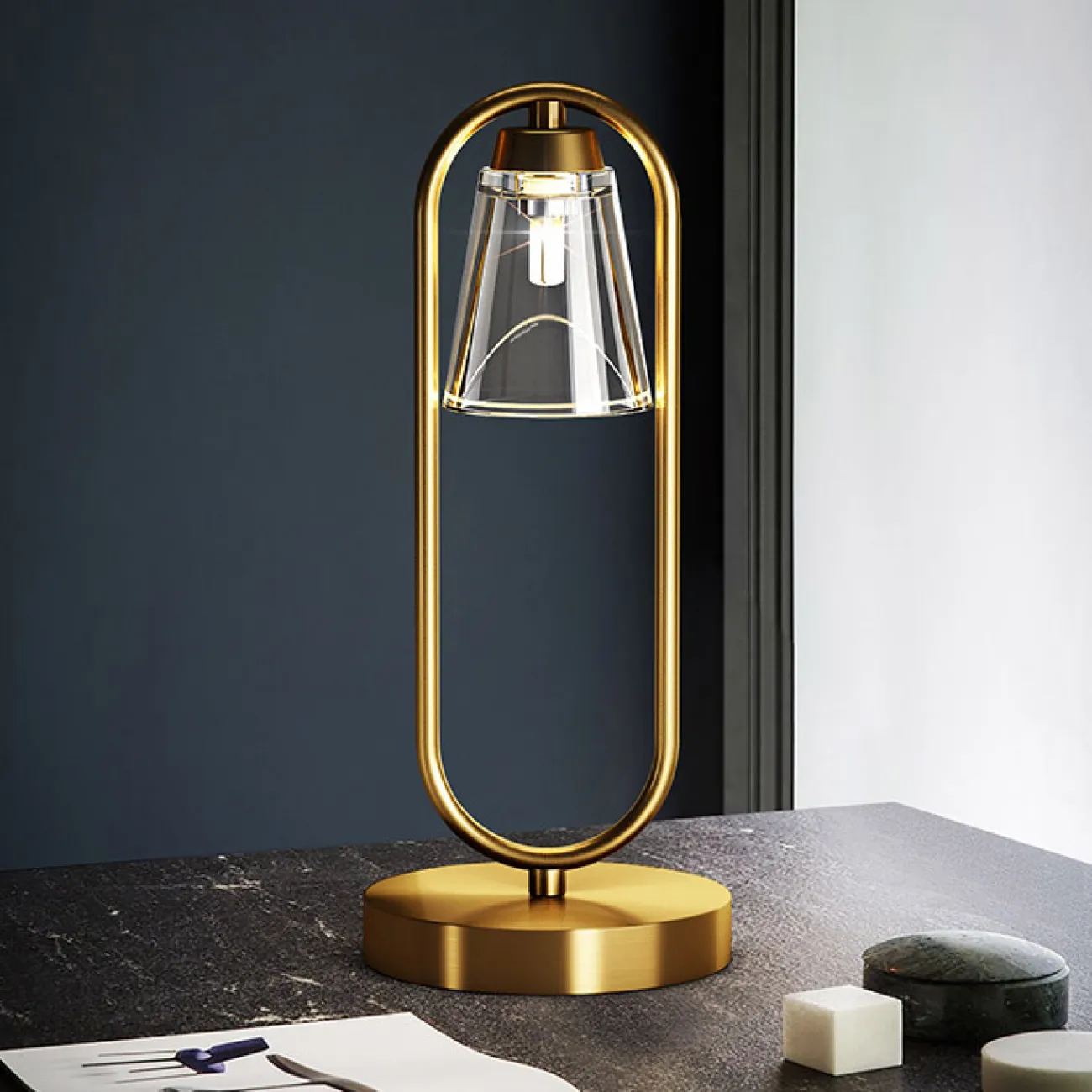 Настольная лампа ADRIELL TAB Black Bronze от ImperiumLoft